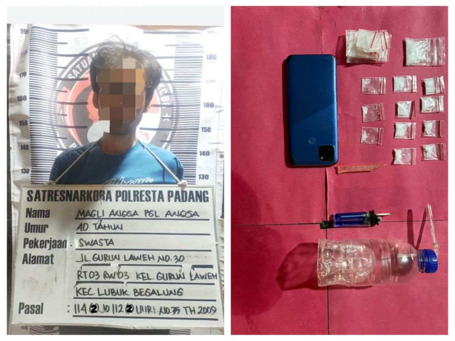 12 Paket Diduga Sabu Disita Polisi dari Inisial MA, Warga Gurun Laweh Padang