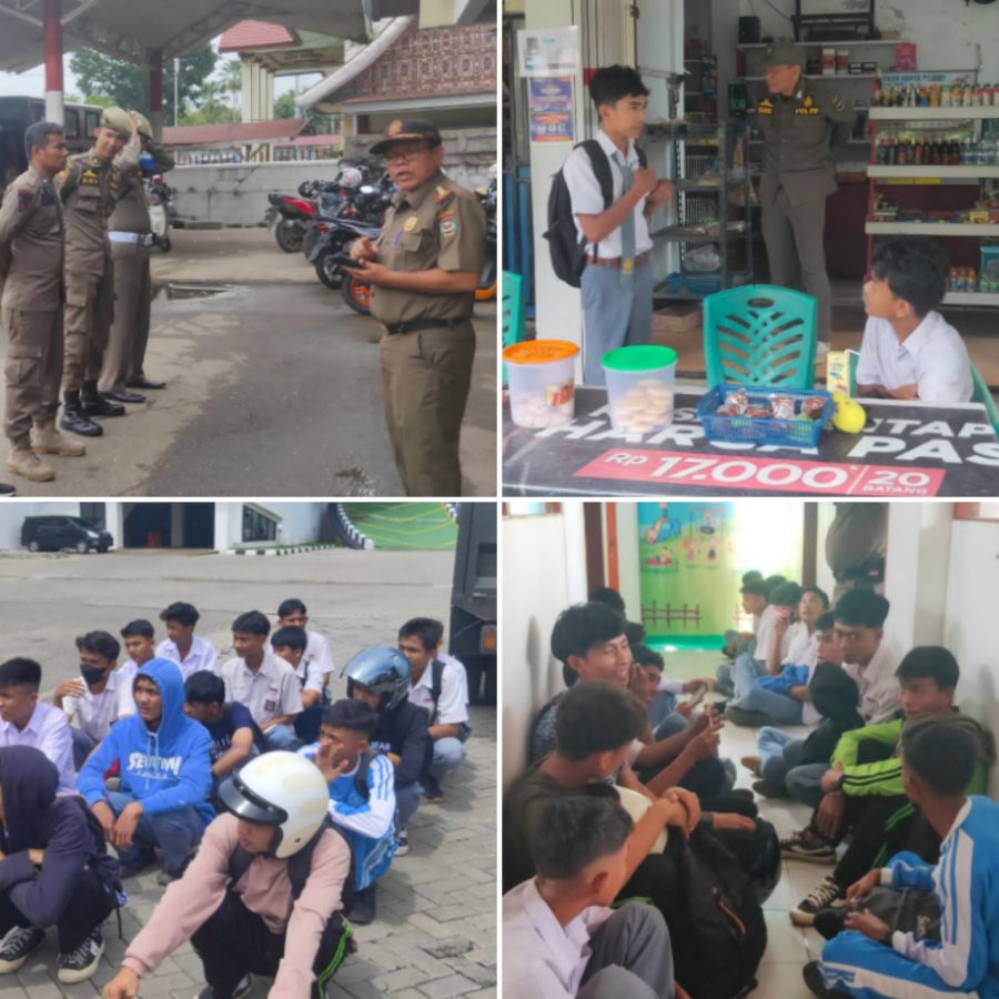 20 Siswa Berkeliaran di Jam Belajar Terjaring Satpol PP Sijunjung