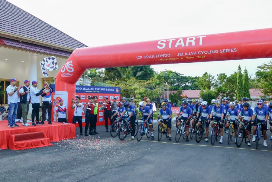 228 Pembalap Sepeda Jelajah Cycling Series Minangkabau 2023, Secara Resmi dilepas Wagub Sumbar