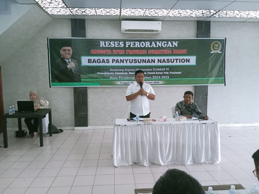Anggota DPRD Sumbar Bagas P Nasution Reses di Sawahlunto : Masyarakat Butuh Bank Tani