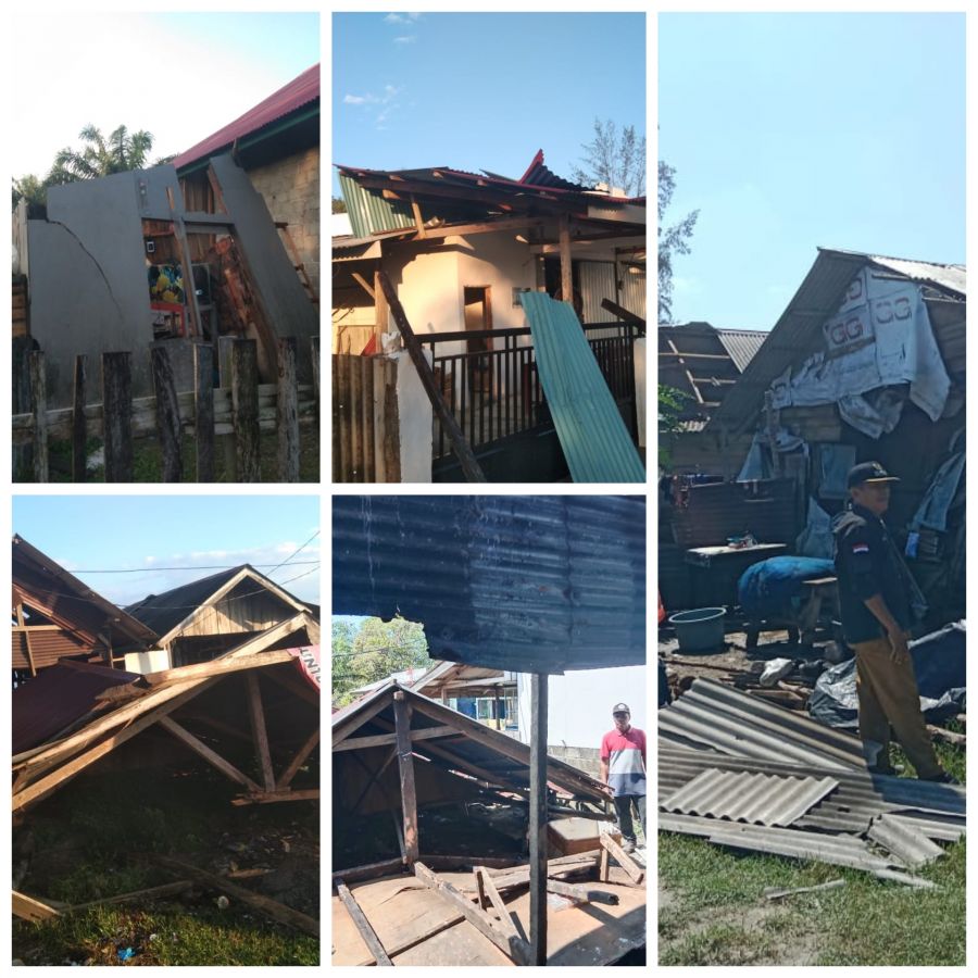Angin Puting Beliung Terjang Rumah Warga di Pessel, 6 Unit Rumah Dilaporkan Rusak Berat