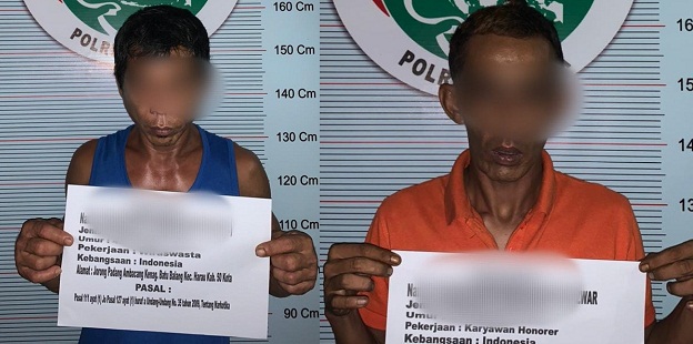 Asik Hisap Ganja Berdua Temannya, Oknum Satpol PP Dibekuk Polisi