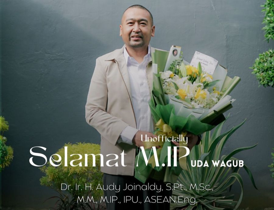 Audy Joinaldy Kembali Tambah Raihan Gelarnya dengan Titel M.I.P.