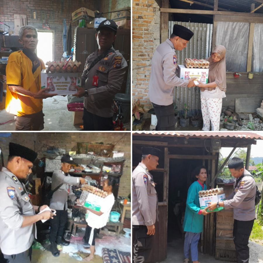 Baksos Polresta Padang Masih Berlanjut, Kali Ini Secara Mobile Datangi Warga Bagikan Paket Sembako