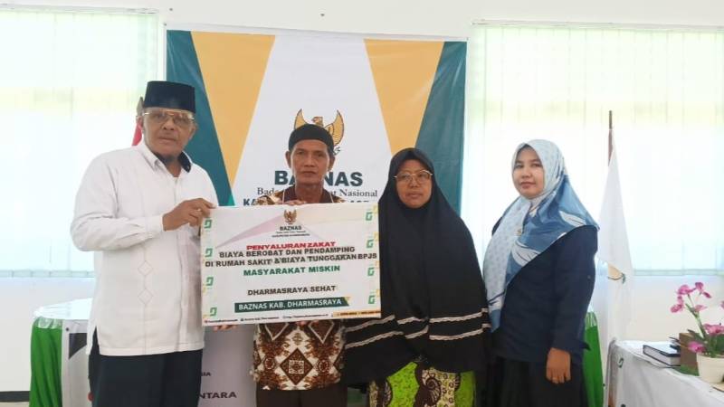 Baznas Salurkan Zakat Bantuan Biaya Berobat & RS, Program Dharmasraya Sehat