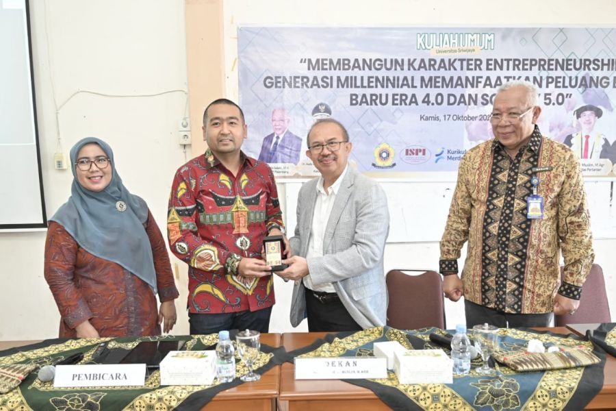 Berikan Kuliah Umum di Unsri, Plt Gubernur Sumbar Dorong Generasi Milenial Jadi Entrepreneur