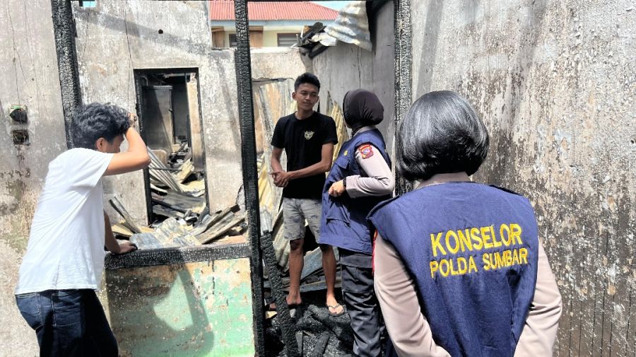 Biro SDM Polda Sumbar beri Trauma Healing untuk Korban Kebakaran Asrama SPN Polda Sumbar