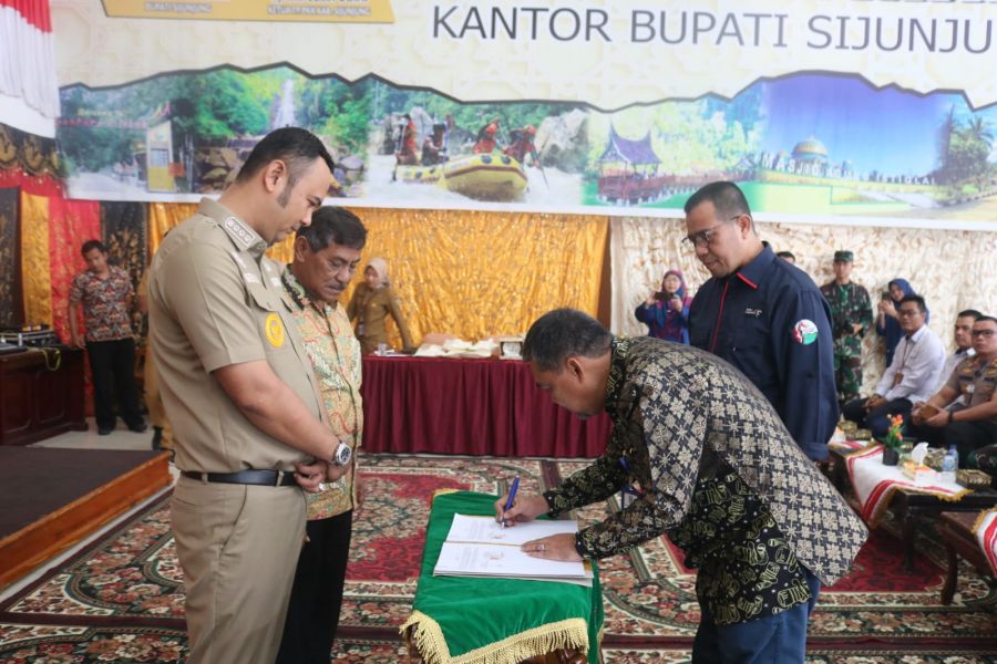 BP Geopark Ranah Minang Silokek Sijunjung Teken Kerjasama Dengan BP Belitong UGGp