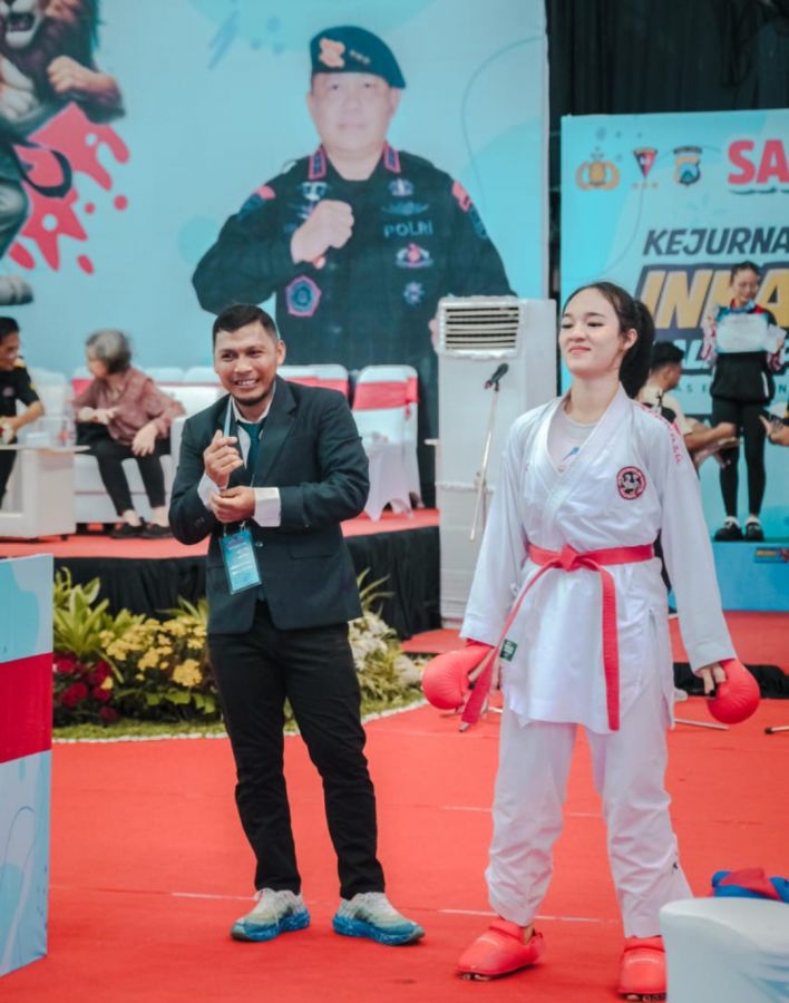Bripda Jessica, Polwan di Polda Riau, Sabet Medali Emas Kejuaraan Karate di Malaysia