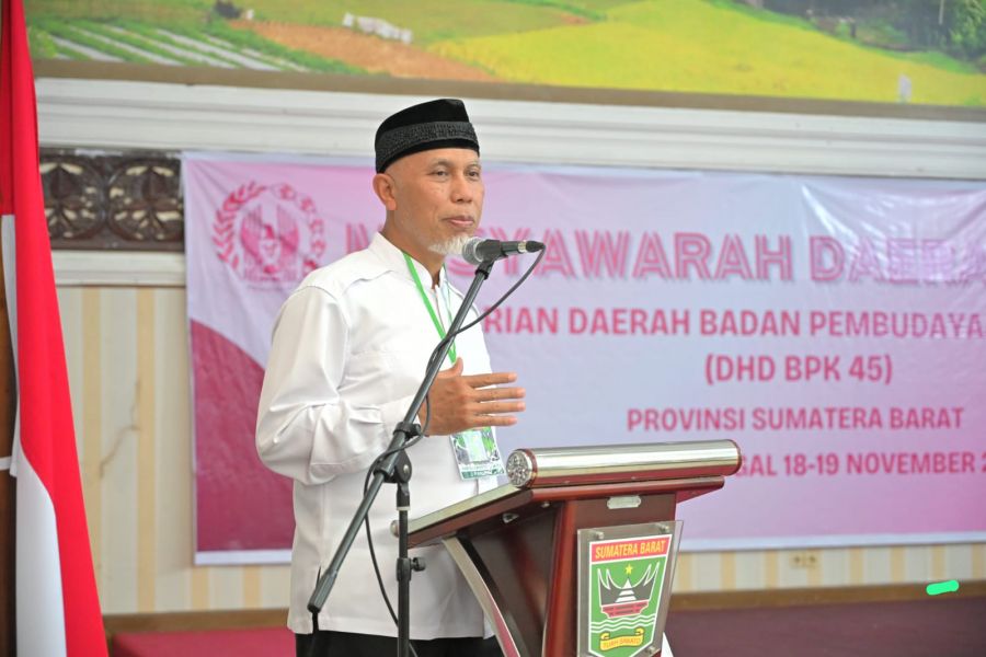 Buka Musda VII DHD-BPK 45, Mahyeldi Minta Masyarakat Resapi Arti Pentingnya Pancasisa dan UUD 1945