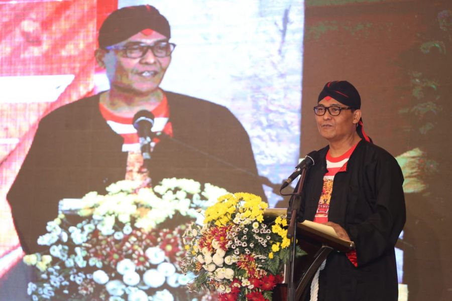 Buka Rakenis dengan Pakaian Reog Ponorogo, Aslog Polri Siap Mendukung Pemulihan Ekonomi Nasional