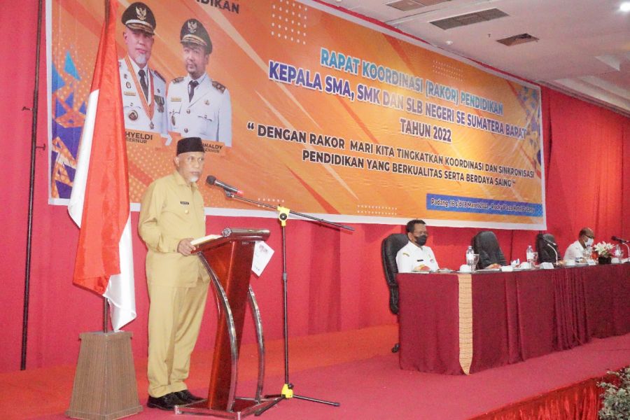 Buka Rakor Pendidikan, Gubernur Mahyeldi Dorong Kepsek Majukan Pendidikan di Era Merdeka Belajar