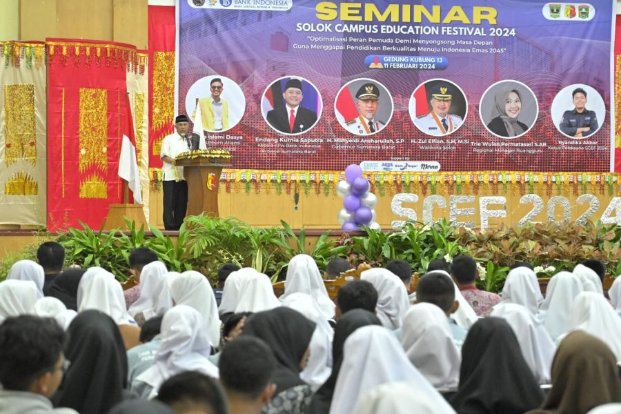 Buka Seminar SCEF 2024 AMS se-Indonesia, Mahyeldi Apresiasi Semangat Kolaborasi Pemuda Solok Raya