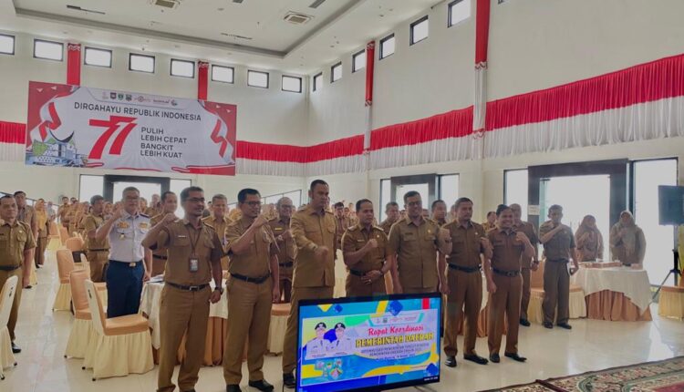 Bupati Benny Dwifa Buka Rakor Pemda Sijunjung Optimalisasi Pencapaian Target Kinerja Tahun 2022
