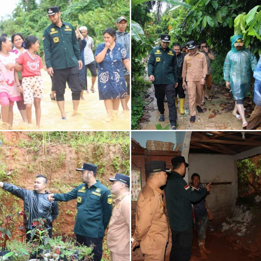 Bupati Benny Dwifa dan Wabup Iraddatillah Tinjau Sejumlah Lokasi Banjir dan Longsor di Sijunjung