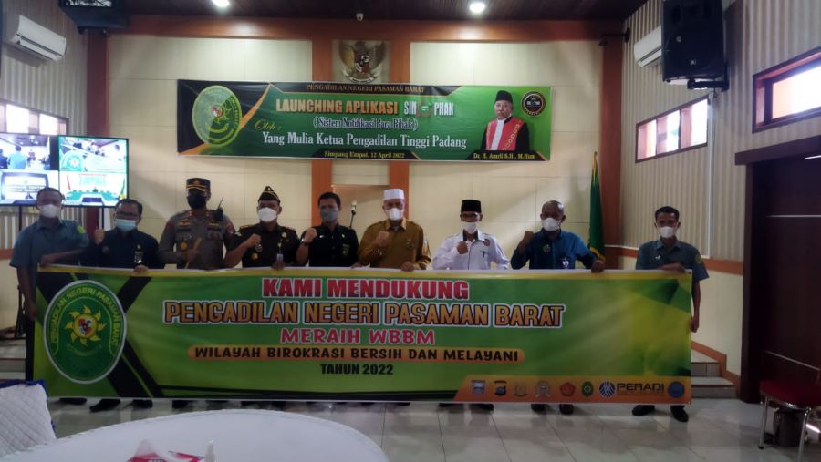 Bupati Hamsuardi Apresiasi Peluncuran Aplikasi SINOPHAK oleh Pengadilan Negeri Pasaman Barat