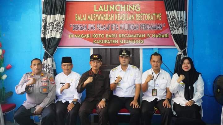 Bupati Sijunjung Launching Balai Musyawarah Keadilan Restorative di Nagari Koto Baru IV Nagari
