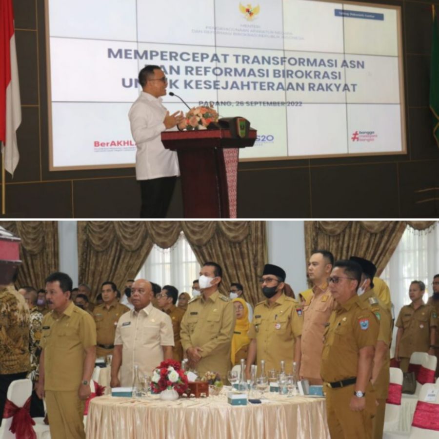 Bupati Sijunjung Sambut dan Dengarkan Arahan Menpan-RB