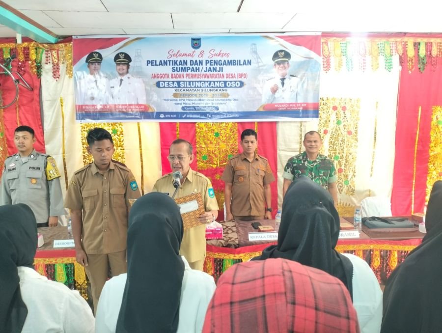 Camat silungkang, Bpk Mulyadi MN, St.,MT Lantik BPD Desa Silungkang Oso