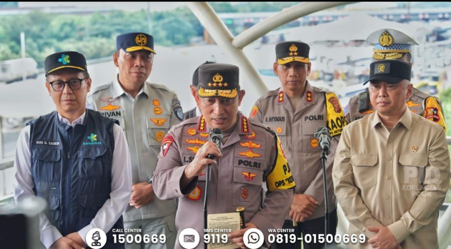 Cek One Way Nasional di KM 70 Cikatama, Kapolri: Ada Peningkatan tapi Tetap Lancar