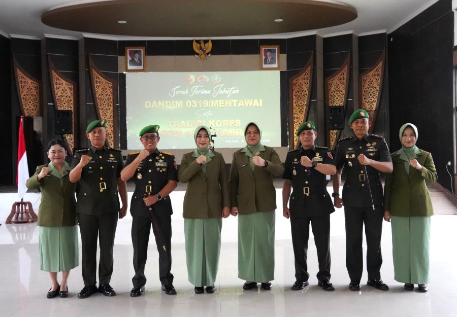 Danrem 032/Wbr Lantik Dandim 0319/Mentawai yang Baru