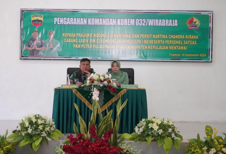 Danrem 032/WBR Sambangi Kodim 0319/Mentawai