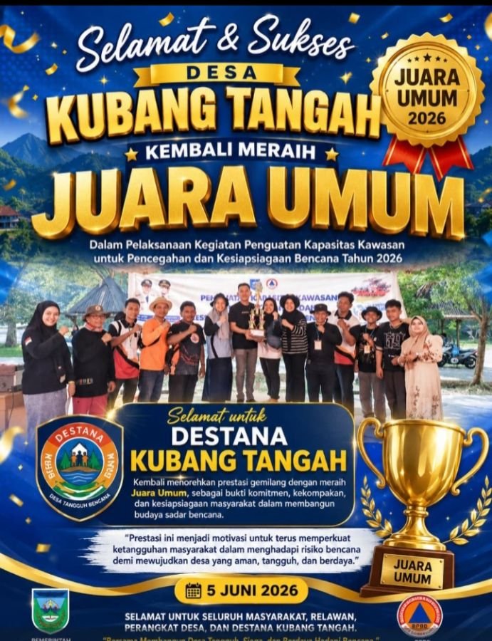 Destana Kubang Tangah Kembali Raih Juara Umum Tingkat Kota Sawahlunto