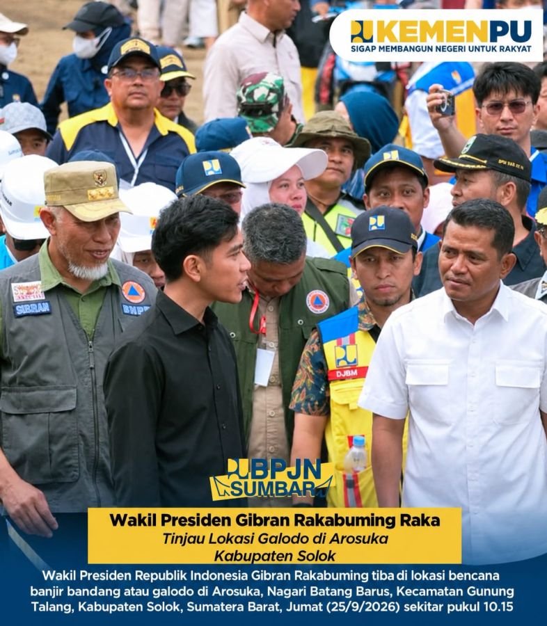 Di Balik Kunjungan Wapres Gibran, BPJN Sumbar Berjibaku Pulihkan Akses Arosuka