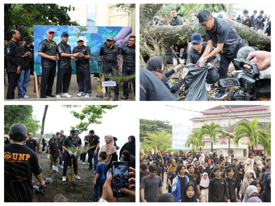 Dies Natalis ke-71, UNP Gelar Aksi Peduli Lingkungan: Jalan Santai, Tanam Pohon, dan Bersih Pantai