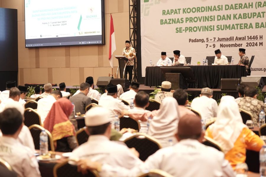 Dihadiri Ketua Baznas RI, Plt Gubernur Audy Buka Rakorda Baznas Provinsi & Kabupaten/Kota se-Sumbar