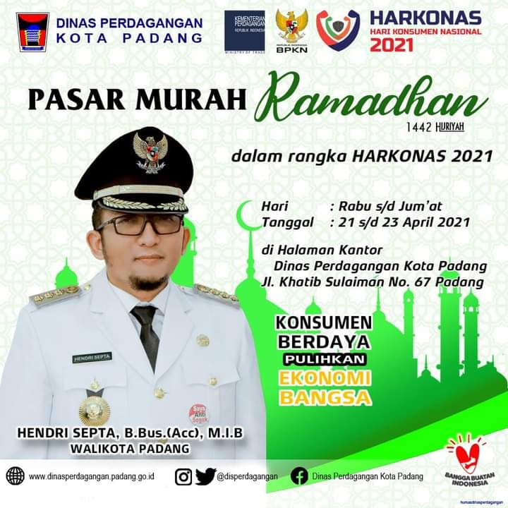 Dinas Perdagangan Padang Gelar Pasar Murah Ramadhan 21-23 April 2021