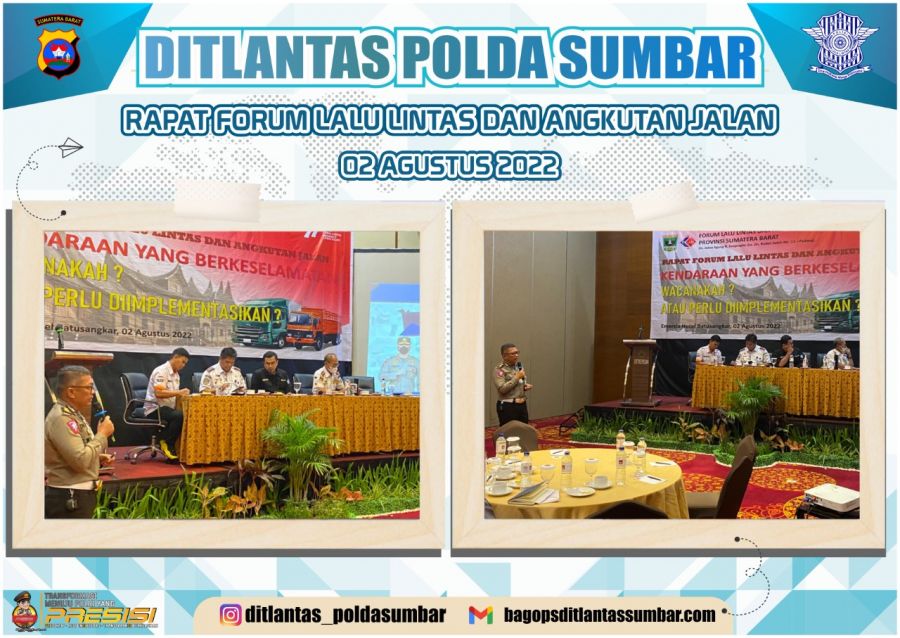 Ditlantas Polda Sumbar dan OPD terkait bahas Kendaraan yang Berkeselamatan