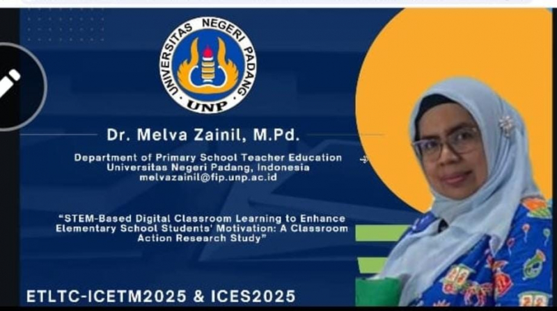 Dr. Melva Zainil, M.Pd Dosen PGSD UNP Terpilih Sebagai Keynote Speaker di ETLTC2025 Jepang