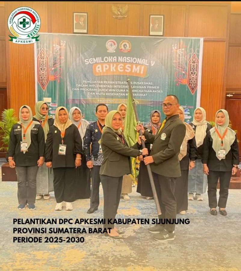 drg. Deby Puri Perta Pimpin APKESMI Sijunjung 2025–2030, Komandoi 13 Kepala Puskesmas Kab Sijunjung