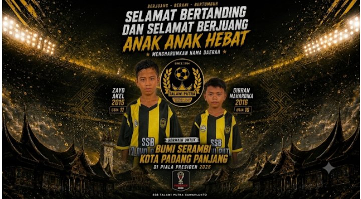 Dua Talenta Muda SSB Talawi Putra Perkuat Padang Panjang di Piala Presiden 2026