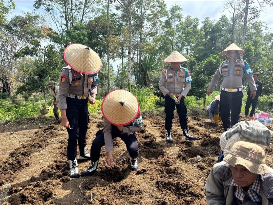 Dukung Ketahanan Pangan Nasional, Bidpropam Polda Sumbar Gelar Penanaman Jagung di Nagari Lasi