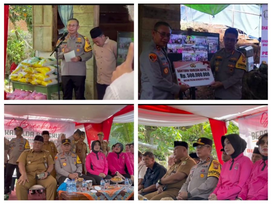 Dukungan Alumni Akpol 91 Batalyon Bhara Daksa, Polda Bengkulu Renovasi Rumah & Ribuan Paket Simbako