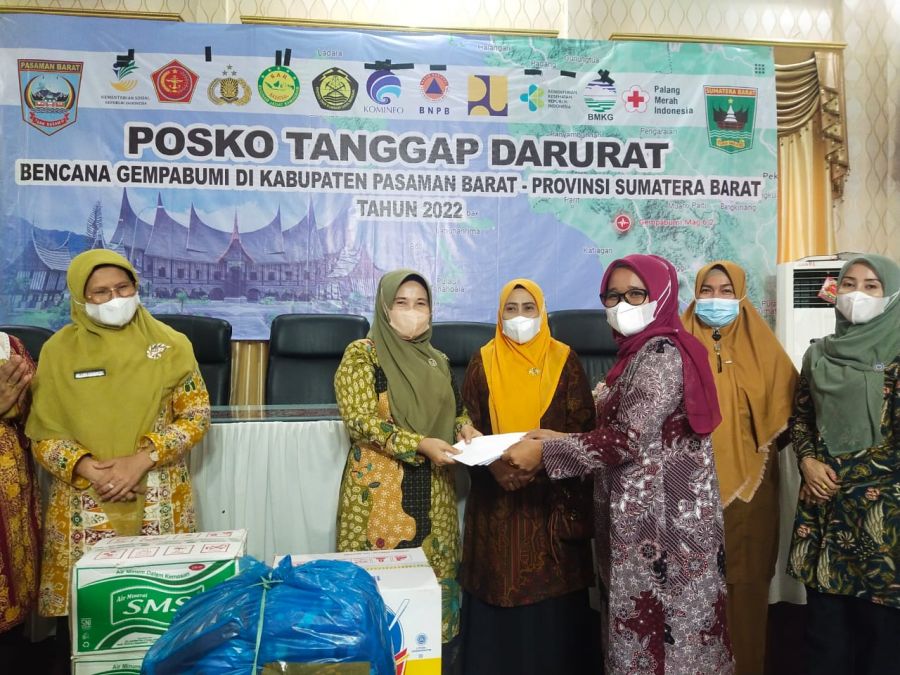DWP Provinsi Sumbar Bantu Korban Gempa Pasaman Barat