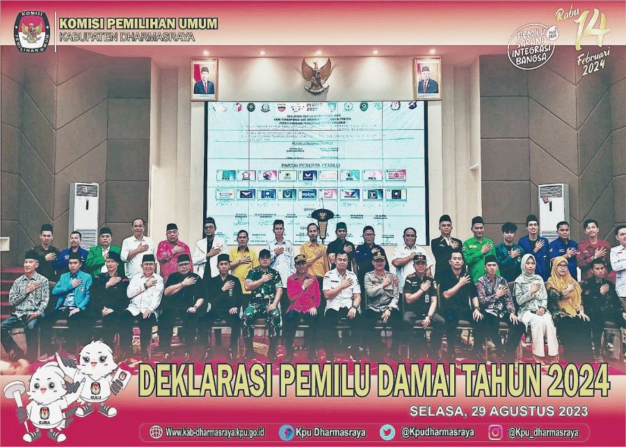 Forkopimda Kabupaten Dharmasraya Gelar Deklarasi Pemilu Damai 2024 