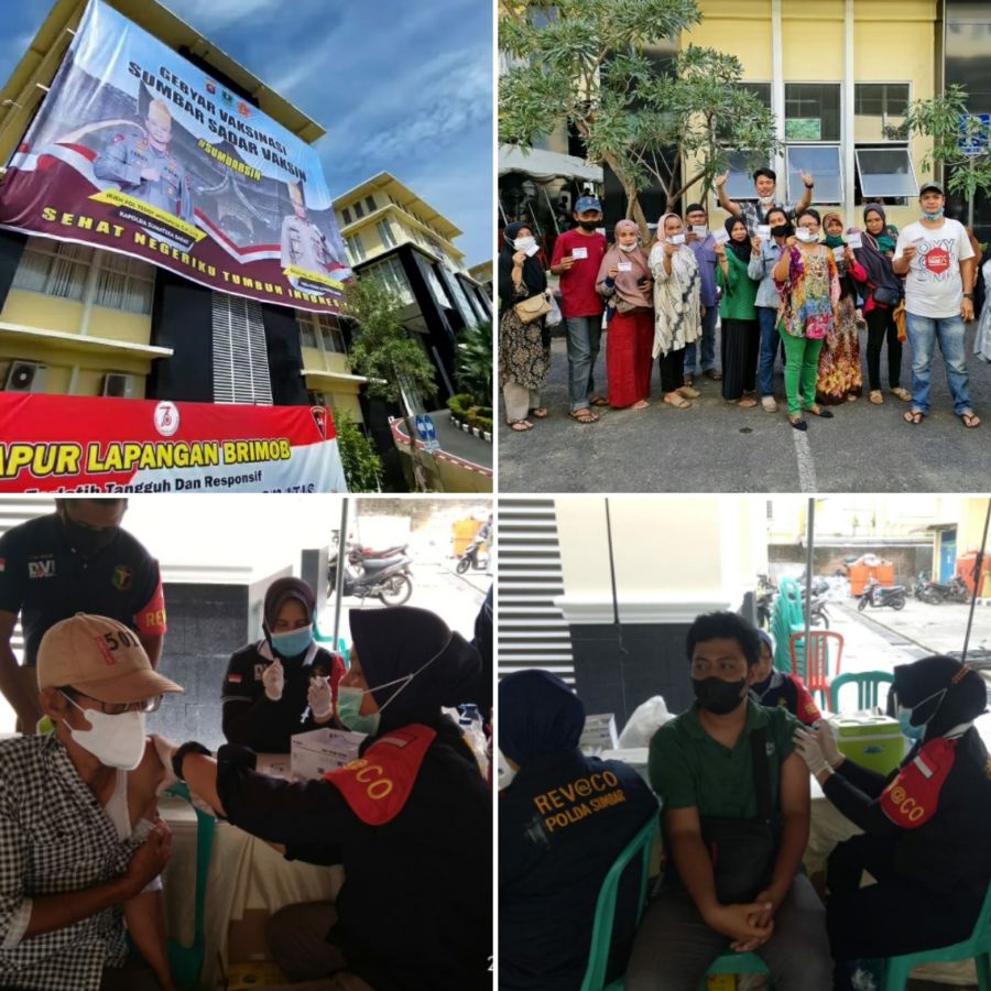 Gelar SUMDARSIN, Ribuan Orang Datangi Gerai Vaksin di Polda Sumbar 
