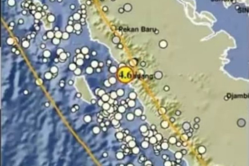 Gempa M4,6 Guncang Wilayah Padang Pariaman, Berpusat 28 Kilometer di Barat Daya