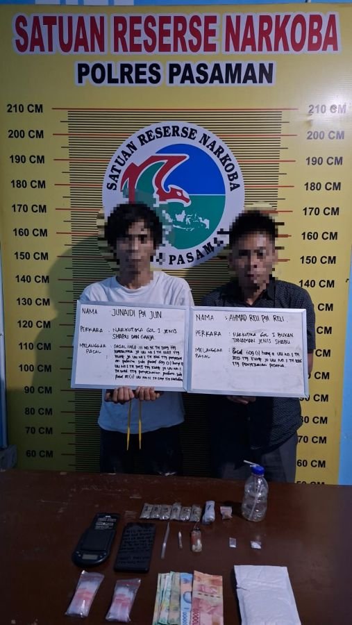 Gerebek Rumah di Pasar Inpres Tapus, Polisi Bekuk Dua Pengedar Sabu dan Ganja