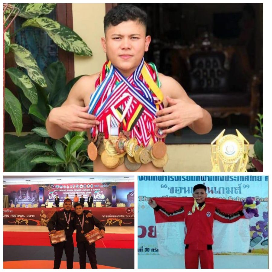 Gilang Triwan, Pemuda Padang yang Lulus Masuk Polisi Melalui Prestasi,  Juara Gulat Internasional