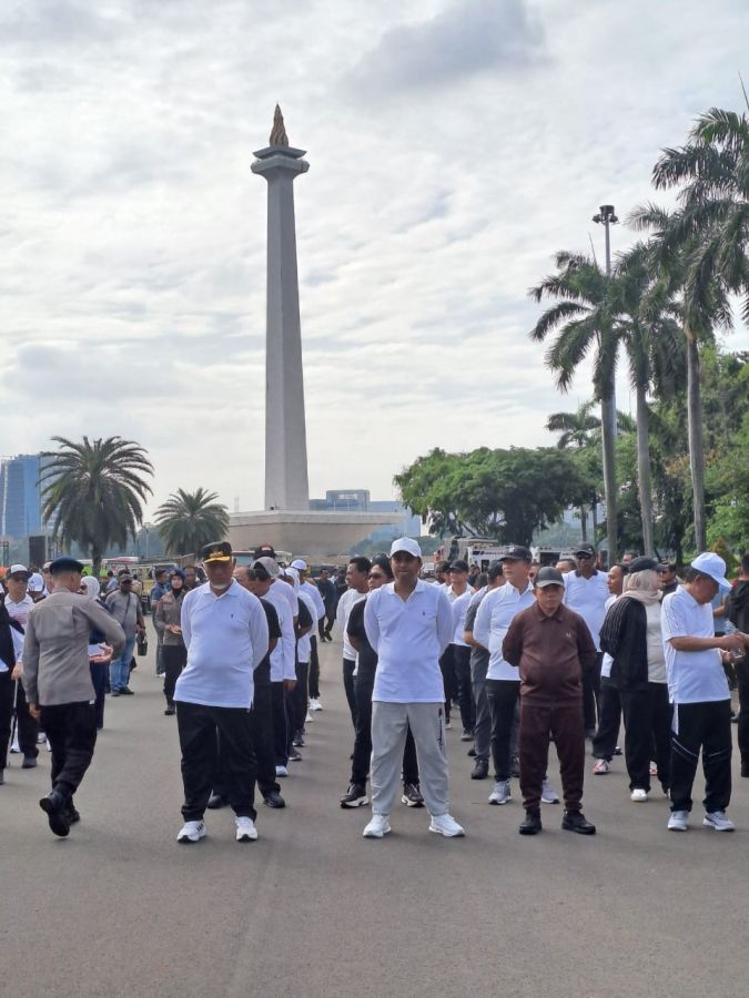 Gubernur dan Wagub Sumbar Terpilih, Kompak Gunakan Pakaian Putih Saat Mengikuti Gladi Kotor di Monas
