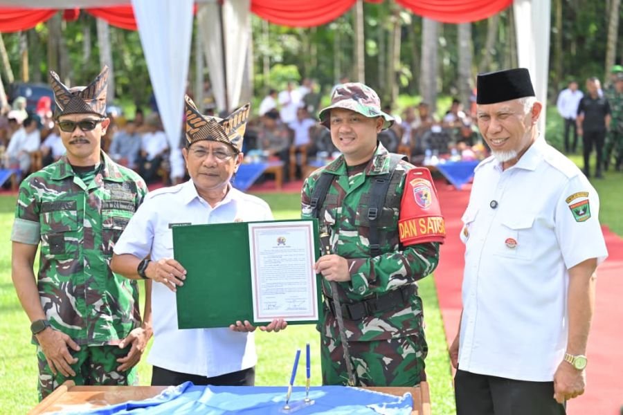 Gubernur Mahyeldi Buka TMMD ke-128 di Padang Pariaman, Perkuat Pembangunan Daerah Berbasis Nagari