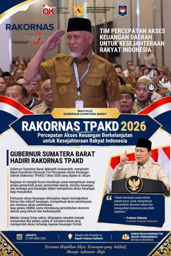 Gubernur Mahyeldi Dukung Perluasan Akses Keuangan untuk Kesejahteraan Masyarakat