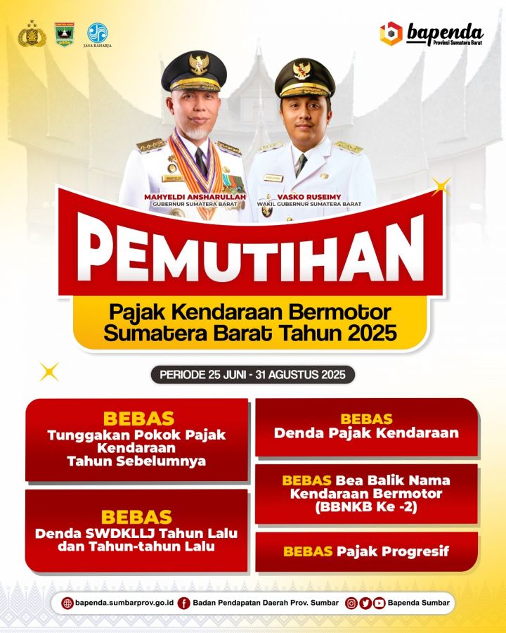 Gubernur Mahyeldi Keluarkan Keputusan Gubernur Tentang Pemutihan Pajak