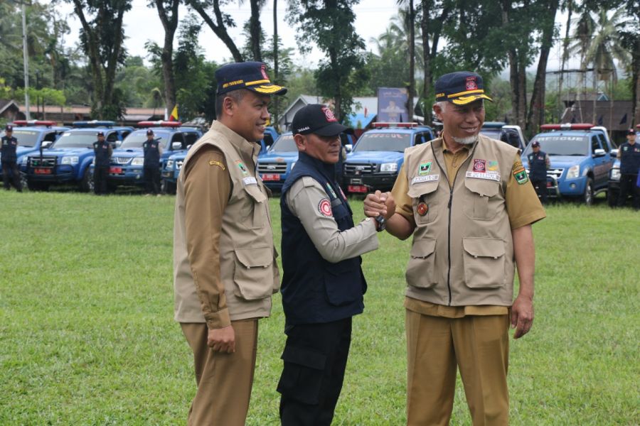Gubernur Mahyeldi Pimpin Apel Siaga TAGANA se-Sumbar