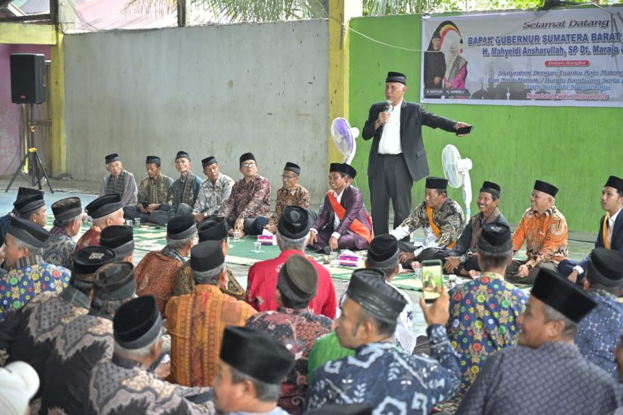 Gubernur Mahyeldi Silaturahmi dengan Pucuk Adat Alam Surambi Sungai Pagu Solok Selatan