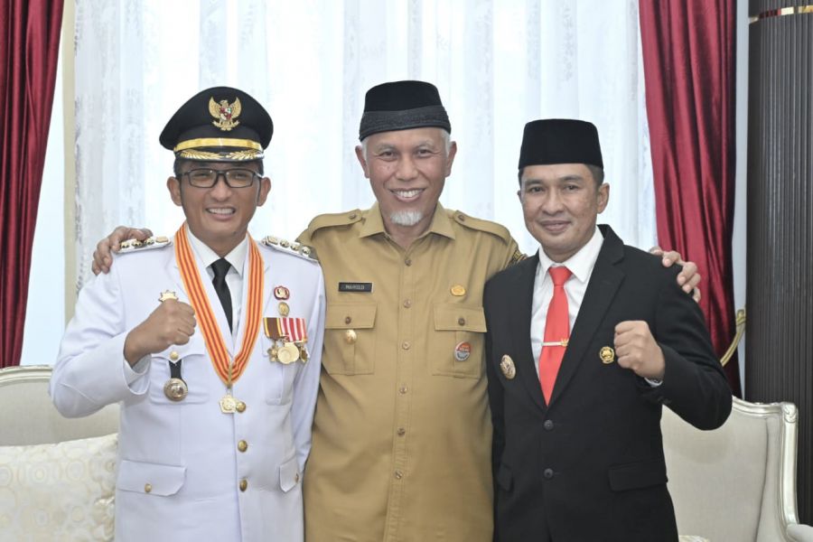 Gubernur Mahyeldi Terima Kunjungan Pamitan Wako-Wawako Padang yang Hari Ini Akhiri Masa Jabatan